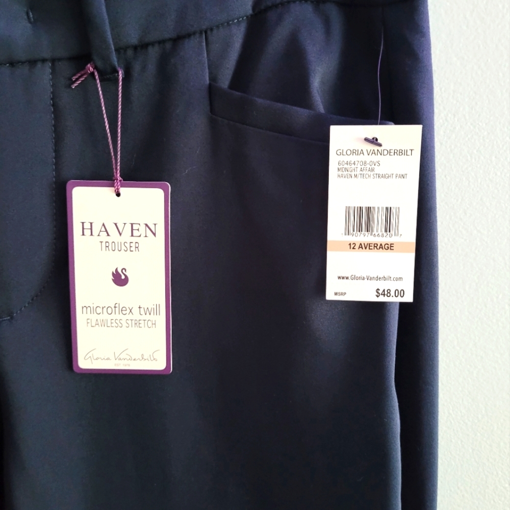NWT Gloria Vanderbilt Haven pant sz 12